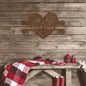 Personalized Fancy Heart Family Metal Sign | Farmhouse World