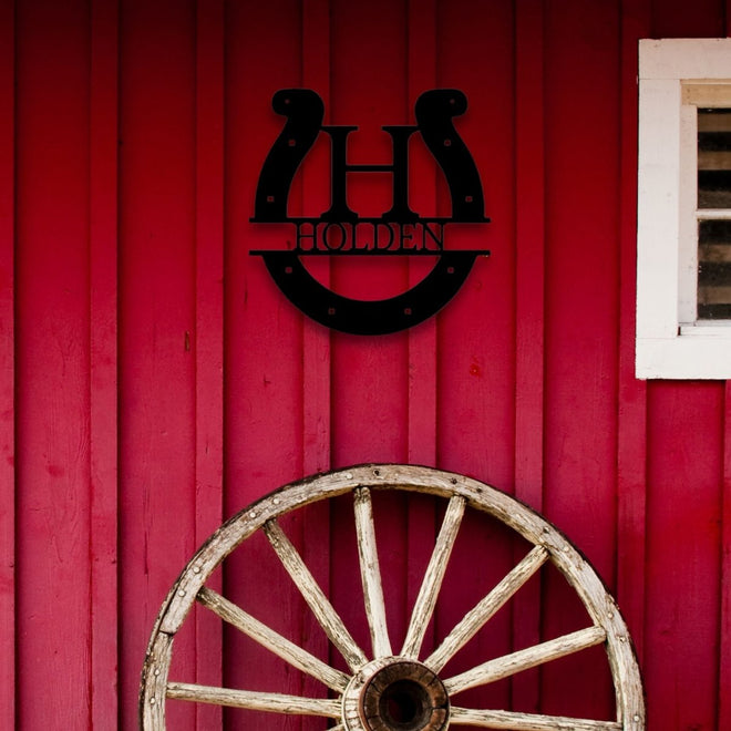 Personalized Horseshoe Sign | Farmhouse World