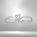 Personalized Infinity Heart Metal Sign | Farmhouse World
