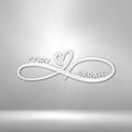 Personalized Infinity Heart Metal Sign | Farmhouse World