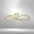 Personalized Infinity Heart Metal Sign | Farmhouse World