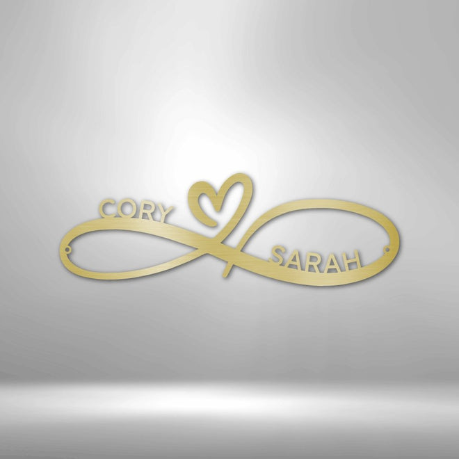 Personalized Infinity Heart Metal Sign | Farmhouse World