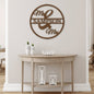 Personalized Mr and Mrs Round Monogram Metal Sign | Farmhouse World