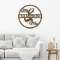 Personalized Mr and Mrs Round Monogram Metal Sign | Farmhouse World