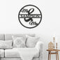 Personalized Mr and Mrs Round Monogram Metal Sign | Farmhouse World