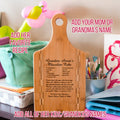 Personalized Recipe Bamboo Cutting Board 13.5" x 7" | Farmhouse World