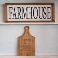 Personalized Recipe Bamboo Cutting Board 13.5" x 7" | Farmhouse World