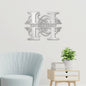 Personalized Split Letter Monogrammed Metal Sign | Farmhouse World