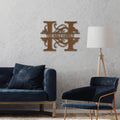 Personalized Split Letter Monogrammed Metal Sign | Farmhouse World