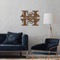 Personalized Split Letter Monogrammed Metal Sign | Farmhouse World