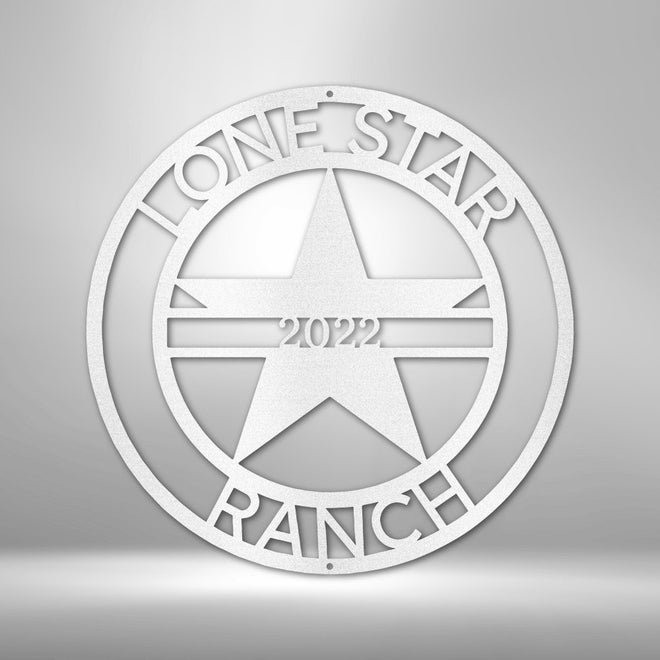 Personalized Star Decor Sign with Middle Line | Farmhouse World