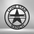 Personalized Star Decor Sign with Middle Line | Farmhouse World