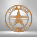 Personalized Star Decor Sign with Middle Line | Farmhouse World