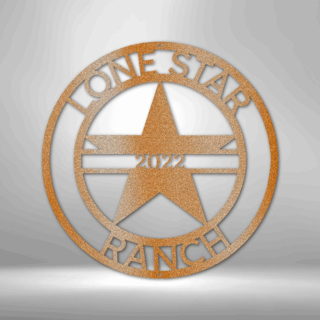 Personalized Star Decor Sign with Middle Line | Farmhouse World