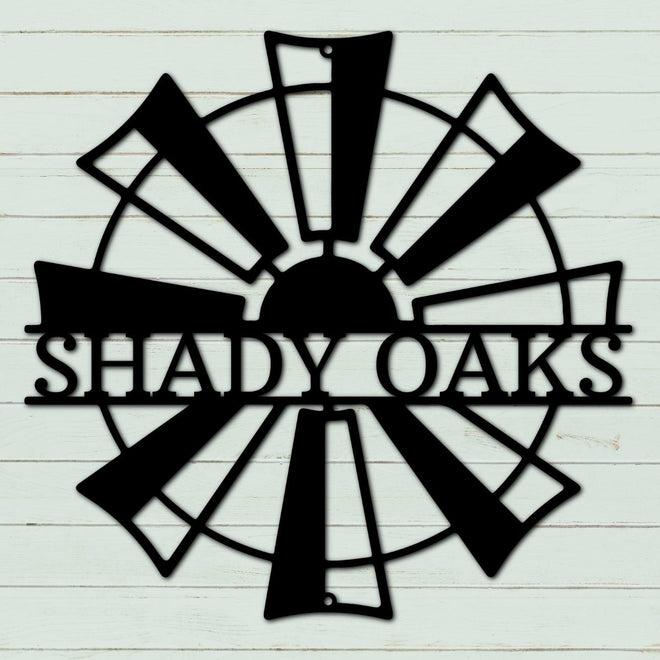 Personalized Windmill Steel Sign | Farmhouse World