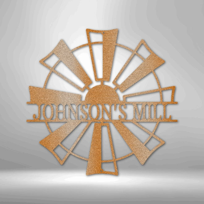 Personalized Windmill Steel Sign | Farmhouse World