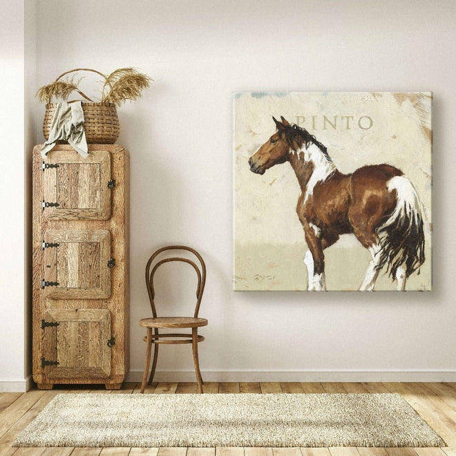 Pinto Horse Gallery Wrapped Canvas Wall Art - 5" to 48" Sizes | Farmhouse World