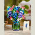 Pop-Up Flower Bouquet Greeting Card - Blue Bonnet | Farmhouse World