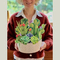 Pop-Up Flower Bouquet Greeting Card - Cactus Garden | Farmhouse World