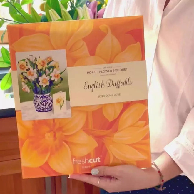 Pop-Up Flower Bouquet Greeting Card - Daffodils | Farmhouse World