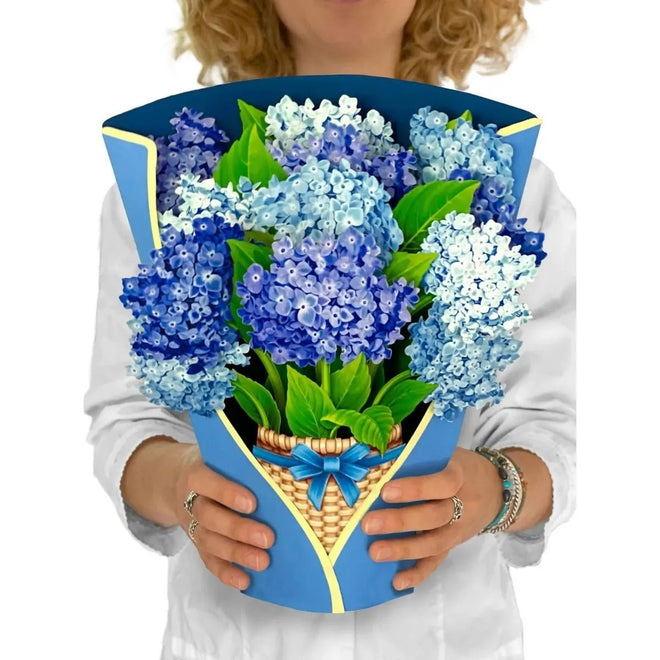 Pop-Up Flower Bouquet Greeting Card - Hydrangeas | Farmhouse World