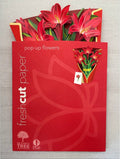 Pop-Up Flower Bouquet Greeting Card - Red Amaryllis | Farmhouse World