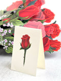 Pop-Up Flower Bouquet Greeting Card - Red Roses | Farmhouse World