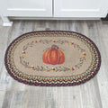 Pumpkin Oval Rugs - Handwoven with 100% Natural Jute and Hand-Stenciled | Farmhouse World