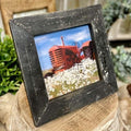 Red Tractor Print Framed in Reclaimed Barnwood 8" | Farmhouse World