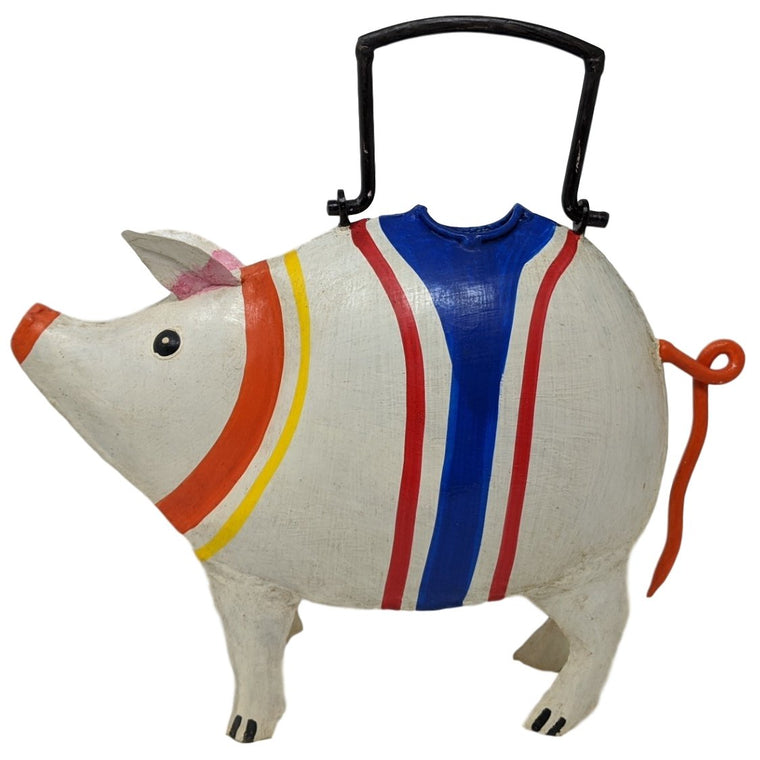 Retro Scooter Pig Watering Can for Indoor or Outdoor Use | Farmhouse World