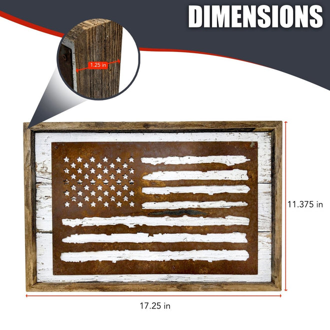 Rustic American Flag Wall Décor | Farmhouse World
