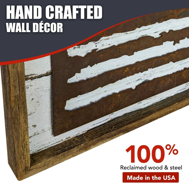 Rustic American Flag Wall Décor | Farmhouse World