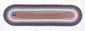Rustic Flag Braided Oval Table Runner - 100% Natural Jute and Hand Stenciled | Farmhouse World