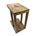 Rustic Slipper Side Table with Longhorn Skull | Farmhouse World
