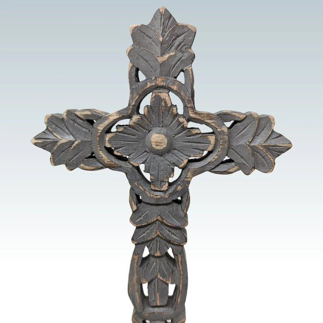 Rustic Tabletop Wooden Cross - San Miguel | Farmhouse World