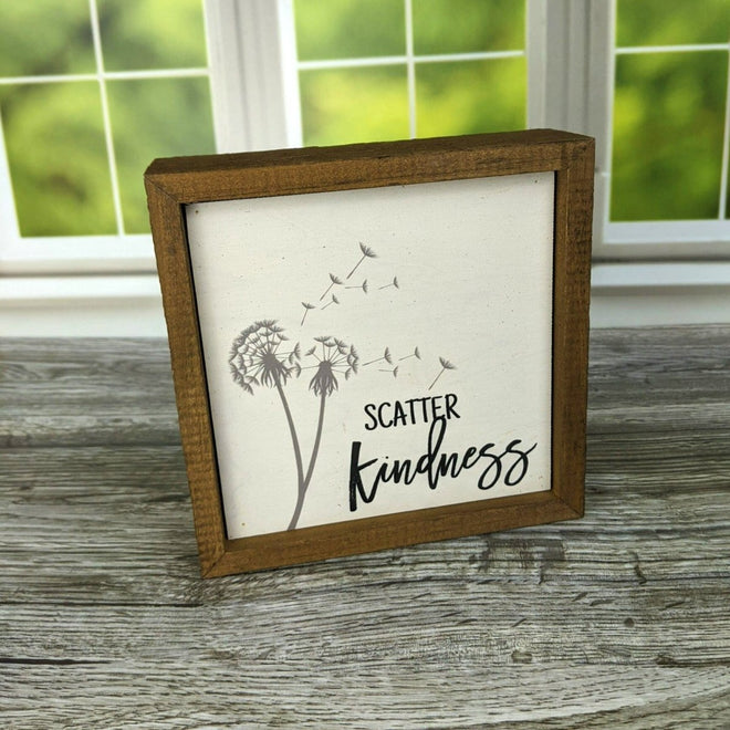 Scatter Kindness 6x6 Wall Art Sign | Farmhouse World