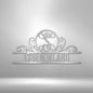 Scroll Family Name Address Metal Sign | Farmhouse World