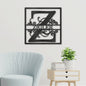 Split Square Monogram Steel Metal Sign | Farmhouse World