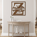 Split Square Monogram Steel Metal Sign | Farmhouse World