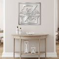 Split Square Monogram Steel Metal Sign | Farmhouse World