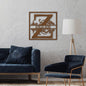 Split Square Monogram Steel Metal Sign | Farmhouse World