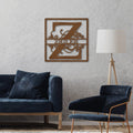 Split Square Monogram Steel Metal Sign | Farmhouse World