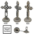 Standing Crosses for Table Decor | Handcarved Wood Cross Perfect for Christian Home Decor | Farmhouse World