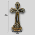 Standing Crosses for Table Decor | Handcarved Wood Cross Perfect for Christian Home Decor | Farmhouse World