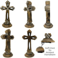 Standing Crosses for Table Decor | Handcarved Wood Cross Perfect for Christian Home Decor | Farmhouse World