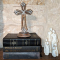 Standing Crosses for Table Decor | Handcarved Wood Cross Perfect for Christian Home Decor | Farmhouse World