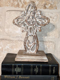 Standing Crosses for Table Decor | Handcarved Wood Cross Perfect for Christian Home Decor | Farmhouse World