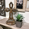 Standing Crosses for Table Decor | Handcarved Wood Cross Perfect for Christian Home Decor | Farmhouse World