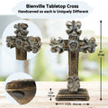 Standing Crosses for Table Decor | Handcarved Wood Cross Perfect for Christian Home Decor | Farmhouse World