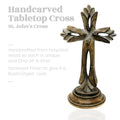 Standing Crosses for Table Decor | Handcarved Wood Cross Perfect for Christian Home Decor | Farmhouse World
